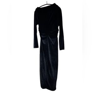 Zara Velvet Long Sleeved Maxi Dress